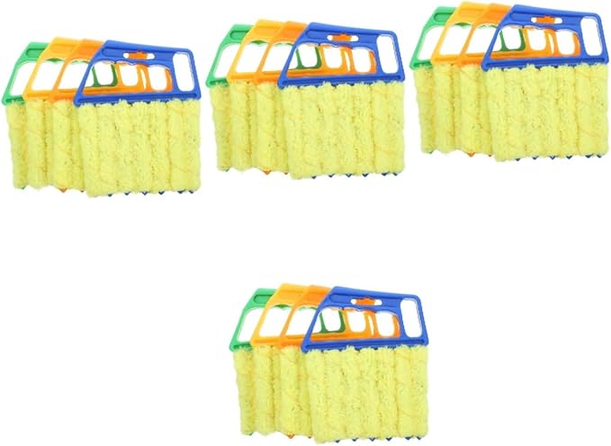 Ipetboom 16pcs Blinds Duster Reusable Cleaning Brush for Window Blinds Air Conditioner Vents Fan Gaps Gentle Bristles Lightweight Portable