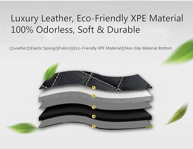 Custom Making Car Floor Mats for 95% Sedan SUV Sports Car Full Coverage Cute Men Women Pads Protection Non-Slip Leather Floor Liners (Gray)