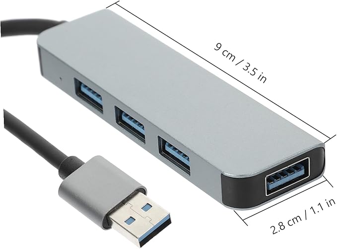 BESPORTBLE USB Hub USB Port Expander for Laptop High-Speed Data Transfer for Keyboard Charger Mouse Webcam Plug and Play Compact Design