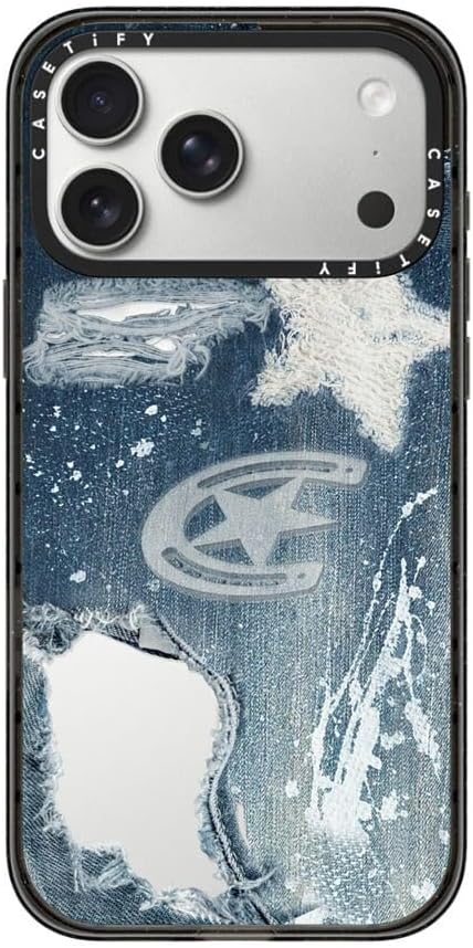 CASETiFY Impact iPhone 17 Pro Max Case [Slim/Compatible with Magsafe / 8.2 ft. 4X Military Grade Drop Protection] - Denim - Clear Black