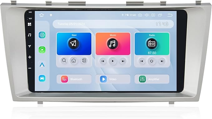 Dasaita 6GB+64GB Car Stereo Radio for Toyota Camry 2007-2011 with Wireless Carplay & Android Auto, Android 13 GPS Navigation Head Unit, 9" QLED Touchscreen, Plug and Play, Voice Control