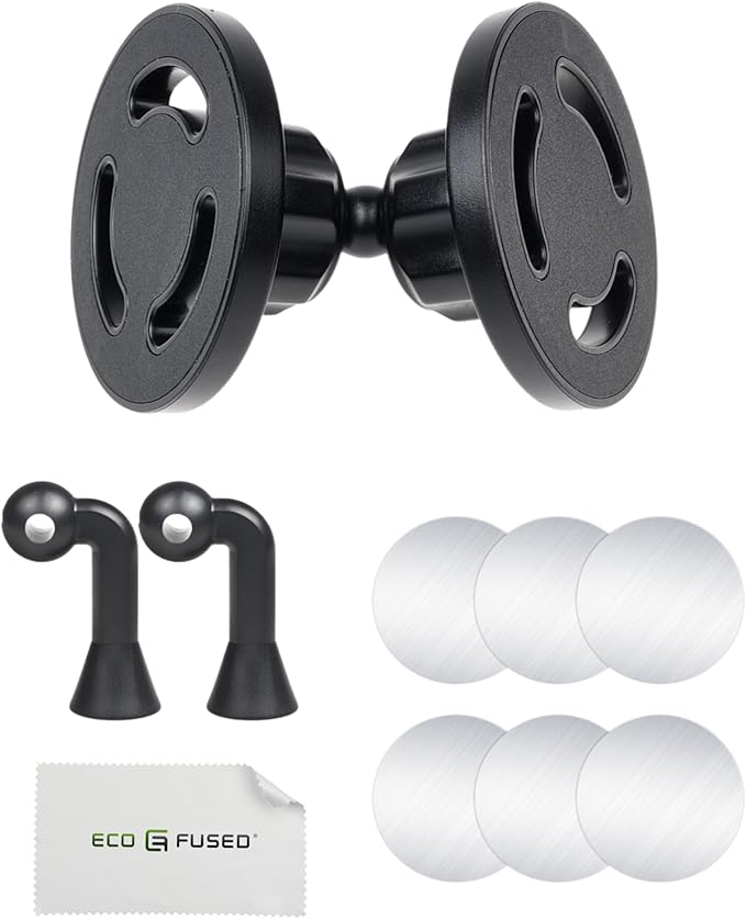 Eco-Fused Dual Magnet Phone Mount for Gym - Unleash The Powerful Magnets for Hands-Free 360° Vlogging! MagSafe Compatible, Adheres to Any Metal Surface - for Smartphones, Tripods, and Action Cameras.