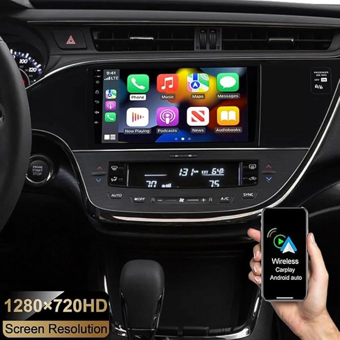 Car Stereo for Toyota Avalon 2013 2014 2015 2016 2017 2018 9in Android 13 GPS Navi 2+32G for CarPlay Wireless Android Auto Car Radio w/Bluetooth WiFi FM/RDS SWC Mirror Link + AHD Backup Camera