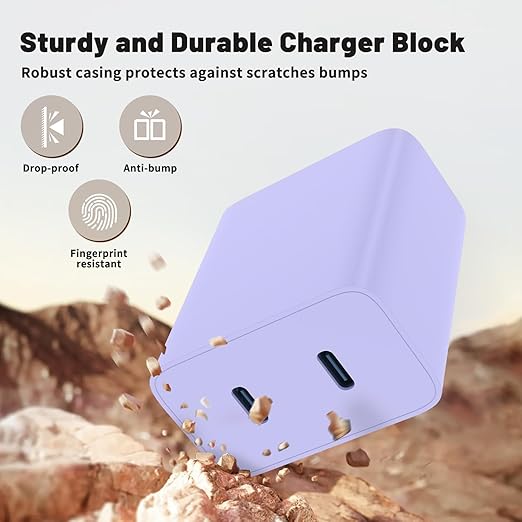45W Dual Port Super Fast Charger with Long USB C to C Cable 10ft,Type C Wall Charger Block and Android Phone Charging Cord for Samsung Galaxy S26 Plus/S25 Ultra/S25+/S24+/S23+/S22+/S21/S20/Note 20/10+