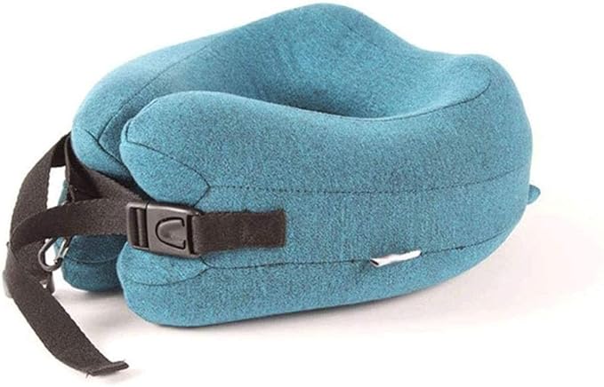 Neck Pillow Sleep Kit - 100% Memory Foam Travel Pillow, Compact Carry Bag, U-Shaped Airplane Car Flight Pillow, Breathable and Comfortable 360-Degree Head Support