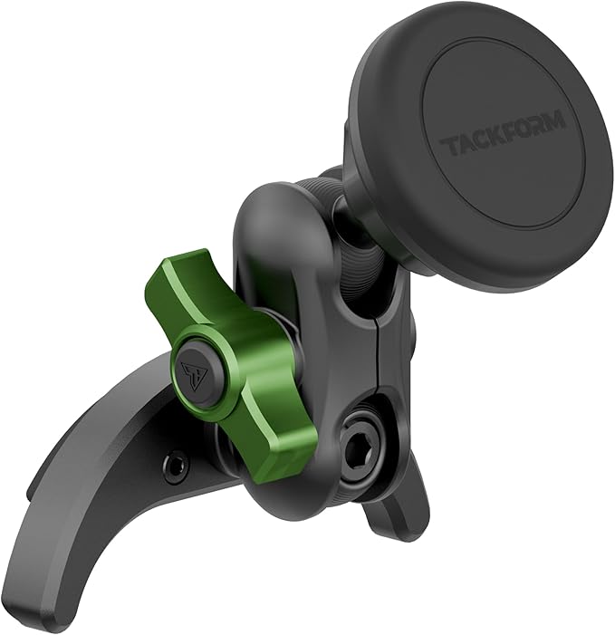 Tackform Link Vent Phone Mount Compatible with 2016-2023 Toyota Tacoma and 2014-2021 Toyota Tundra | Aluminum | Zero Slip | Universal Magnetic Phone Holder | 2" Arm | Green | (NOT MAGSAFE Compatible)