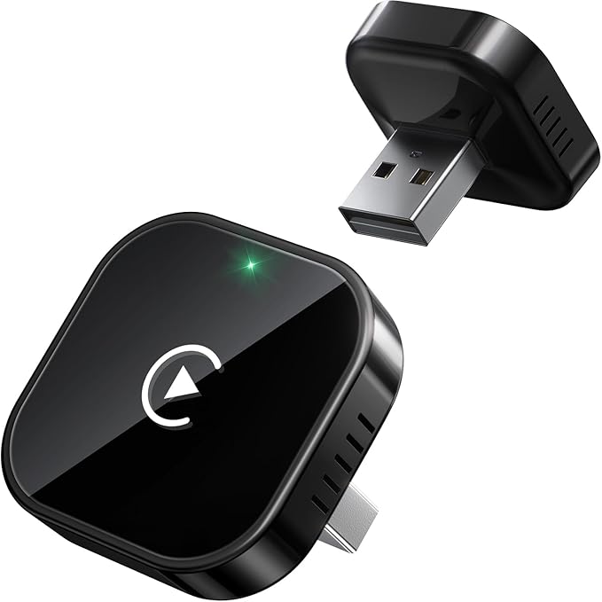 Teeran Wireless CarPlay Adapter for iPhone (2026 Upgraded), Mini Plug & Play for Cars with Factory Wired Apple CarPlay, Fast & Stable Connection, Easy Setup, Wide Vehicle Compatibility (Black)