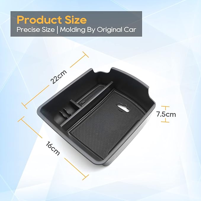 LFOTPP Seltos Center Console Organizer for 2022 2023 Seltos [LX, S, EX, SX Turbo, S Turbo and Nightfall Editio] Armrest Center Console Organizer Tray 2022 2023 SeltosAccessories Secondary Insert