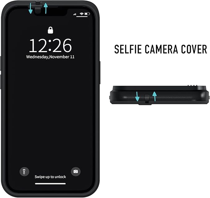 Spy-Fy iPhone 14 Plus Case with Camera Covers Front and Rear | Protect Your iPhone and Privacy | 6-Foot Drop Proof | 6,7 Inch | Camera Protection by Valenta