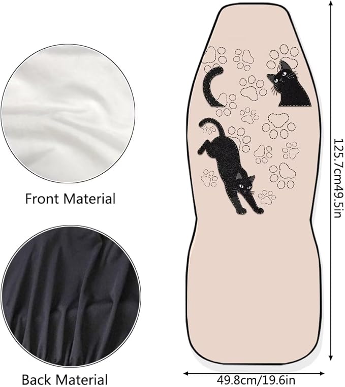 BIGCARJOB Cat Paws Car Seat Covers Set Universal Car Interior Seat Rugs 2 Pcs Auto Front Seat Protector Set for Women Car Accessories Set