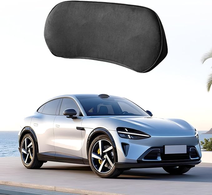 Car Lumbar Support Pillow, Memory Foam Vehicle Seat Lower Back Support Cushion for Back Pain Relief & Sciatica, Comfortable Auto Driver Seat Pad, Universal for Vehicles (Black)