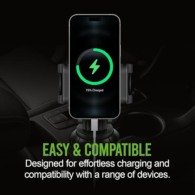 Cellet Car Phone Holder Mount, Car Cup Phone Holder Mount, Compatible with Apple iPhones, Samsung Galaxy, Motorola Moto Google Pixel Smartphones (Fits for Tesla Model 3 Y S X) 6.5-Inch