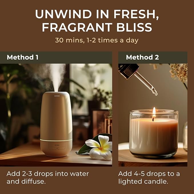 100% Pure Frangipani Essential Oil - 0.34 Fl Oz - Frangipani Oil for Hair, Skin, Diffuser, Aromatherapy & DIY Candle Making Scent