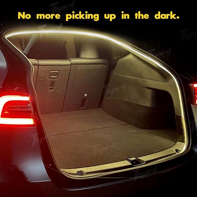 Ambient Led Trunk Lights for Tesla Model 3 2017-2023 Back Interior Frunk Lightning String for Neon Atmosphere Compatible with Tesla Accessories(Warm, Rear)