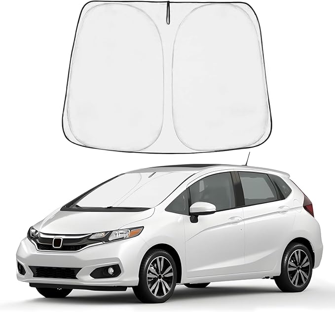 Proadsy 2026 Upgrade Front Windshield Sun Shade Foldable Sunshade Protector Custom Honda Fit 2015-2020 Fit Accessories