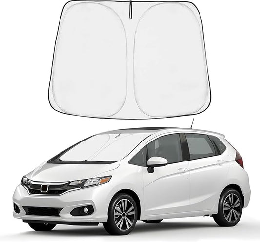 Proadsy 2026 Upgrade Front Windshield Sun Shade Foldable Sunshade Protector Custom Honda Fit 2015-2020 Fit Accessories