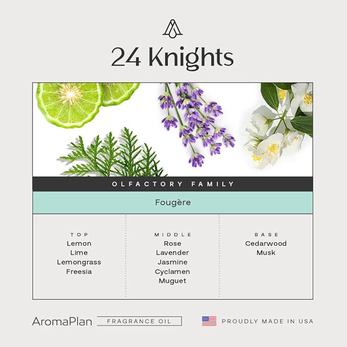 AromaPlan Hotel Scents 24 Knights 16 Fl Oz 2 Pack (946ml), Home Luxury Aroma & Hotel Fragrance Diffuser Oil- Hotel Diffuser Oil for Aromatherapy- USA Made, Bigger Bottle, Bolder Aroma & Longer Lasting