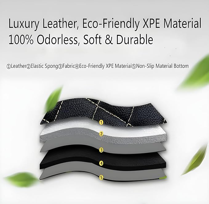 Customize Car Floor Mats for 99% Sedan SUV Sports Car All Weather Leather Full Coverage Waterproof Non-Slip Vehicle Lining Pads (Green Beige)