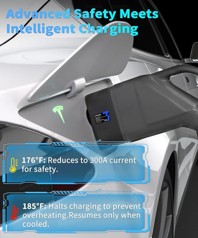 Tesla Charger Adapter CCS to Tesla Model 3/S/X/Y Tesla Accessories Max 250KW Power DC Fast Charging Compatible with Level 3 Fast Charging Station with CCS Plug [for Tesla Owner only]