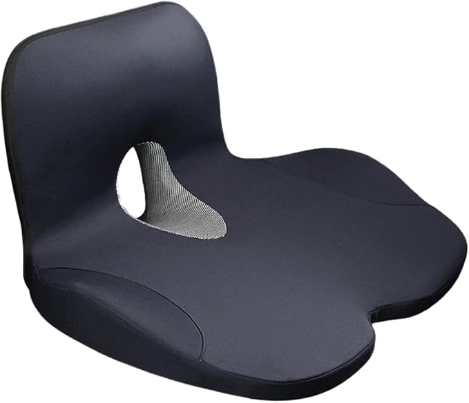 Ergonomic Car Seat Cushion - Non Slip Lumbar Support Pillow for Correction, Soft Foam with Full Back Support, Chair Pad for Women Men Hips Office Driving Home Travel Comfort