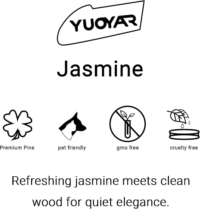 Yuoyar Wood Car Scents Air Freshener Visor Clips Diffuser Odors Eliminator (Jasmine-scented)