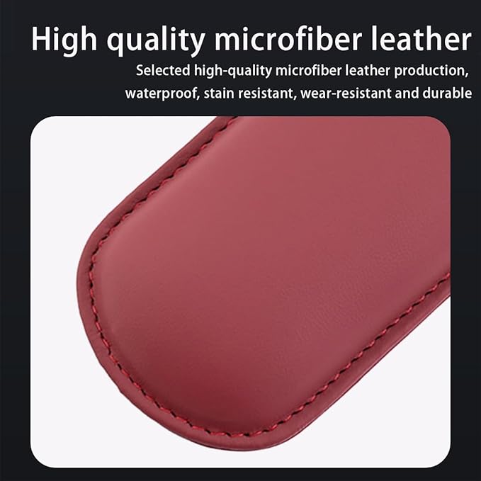 Mandark Car Knee Cushion Pad, Leather Memory Foam Vehicle Door Armrest Pillow for Leg Elbow, Comfort Auto Interior Center Console Thigh Support Mat Accessories, Universal for Most Cars (Red)