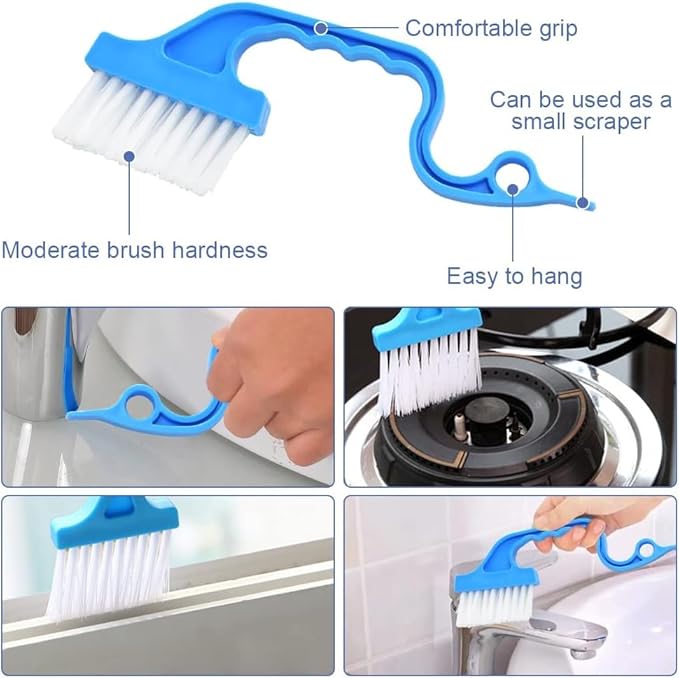 18Pcs Crevice Gap Cleaning Brush,Door Window Track Groove Corner Crevice Cleaning Brushes for Cleaning Window Grooves, Bathroom, Toilet Corner, Kitchen, Faucet, Sink (18Pieces)