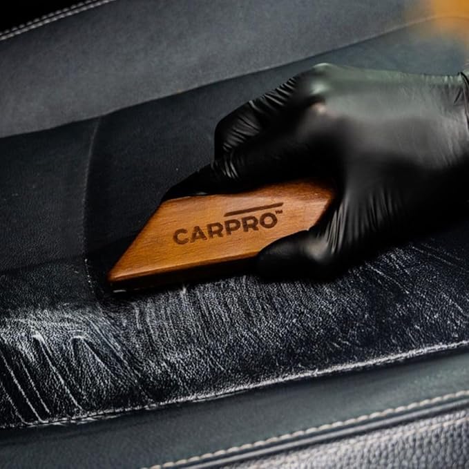 CARPRO Leather Brush - Cleaning Brush for Car Interior Upholstery, Leather Seats, Furniture, Couch, Sneakers, Boots, Bags & More [Works on Natural, Synthetic, Vinyl, Fabric] - (1 Pack)