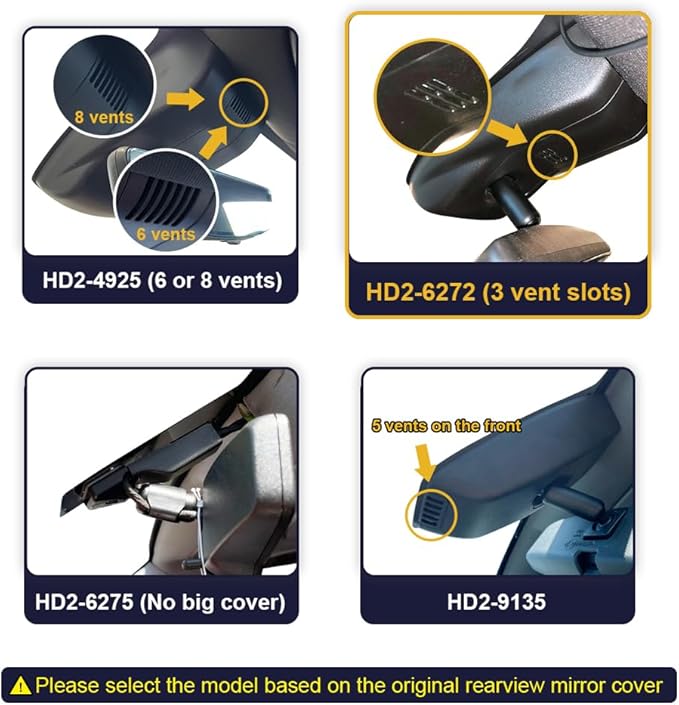 Fitcamx 4K Dash Cam Suitable for GMC Sierra 1500 2500HD 3500HD (HD2-6272, Count The Vents) 2020-2026, OEM Look, UHD 2160P Video, WiFi & APP, Loop Recording, G-Sensor, Plug & Play, 2 Cables/64GB Card
