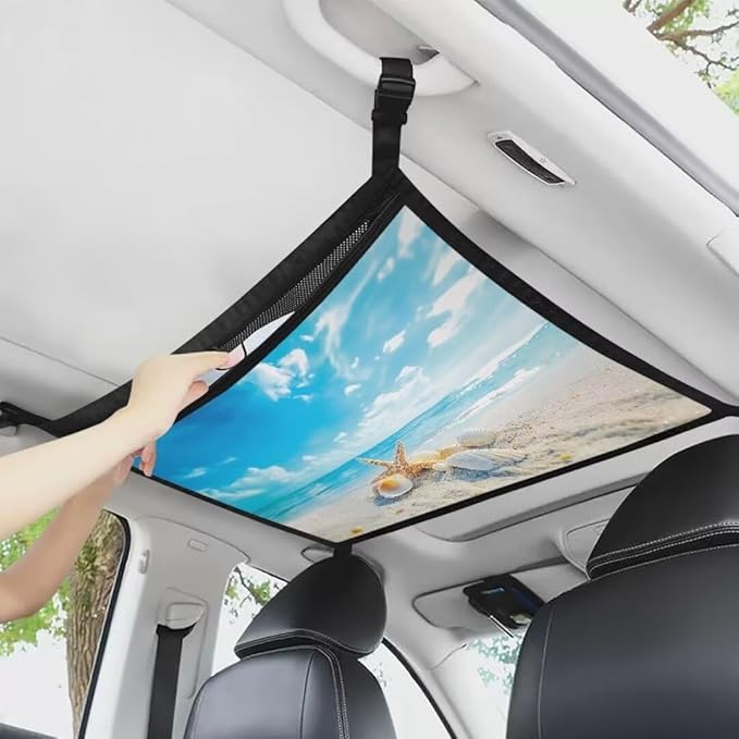 Starfish Beach Car Roof Storage Bag Car Organizer for Car Seat Premium Car Seat Organizer One Size Car Travel Accessories Suitable for Cars, SUVs