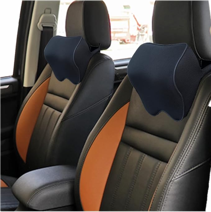 Car Seat Neck Pillow, Headrest Cushion Relieve Neck Pain for & Muscle Tension,100% Memory Foam Neck Support Head Pillow for Ergonomic Design