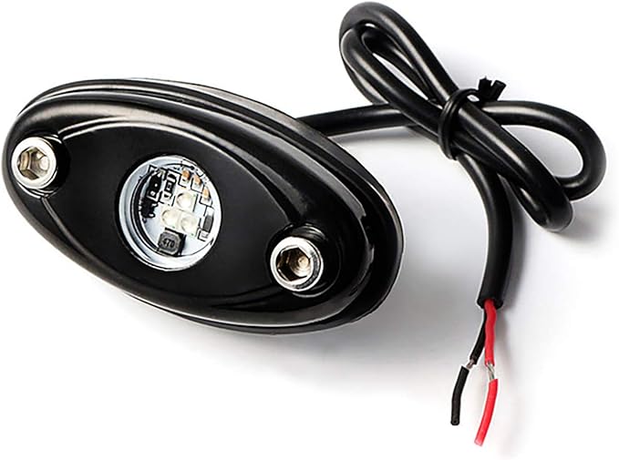 4 Pods LED Rock Light for Jeep ATV SUV Offroad Car Truck Boat Underbody Glow Trail Rig Lamp Underglow LED Neon Lights Waterproof 12V 24V Yellow Orange (Amber)