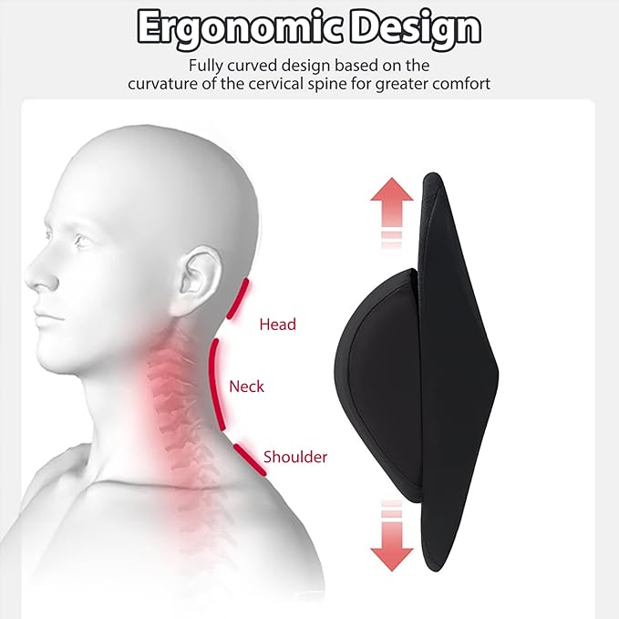 ZATOOTO Adjust Height Car Neck Pillow, Memory Foam Headrest Neck Support Pillow Adjustable Neck Pain Relieved Headrest Driving Seat Cervical Support