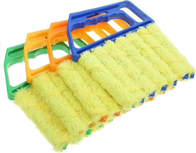 Ipetboom 16pcs Blinds Duster Reusable Cleaning Brush for Window Blinds Air Conditioner Vents Fan Gaps Gentle Bristles Lightweight Portable