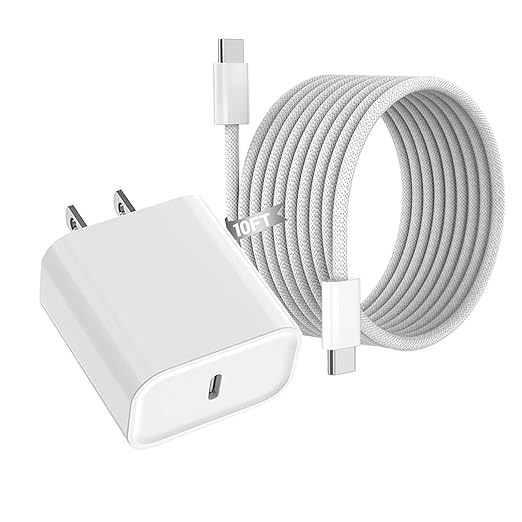for iPhone 17 Charger Fast Charging,10Foot Long USB C Cable with 20W PD iPhone 17 Pro Max Charger USB C Fast Charging Block for iPhone 17/17 Air/17 Pro/17 Pro Max/16 Plus/16 Pro Max/15/15 Pro Max/iPad