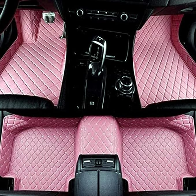 Custom Making Car Floor Mats Compatible with Audi BMW Mercedes-Benz Toyota Lexus Honda Infiniti Nissan Hyundai Kia All Models 2005-2026 (Pink)
