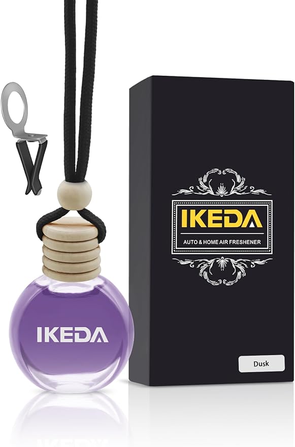 Ikeda Car Air Freshener: Hanging Car Smell Air Freshener | 10ml Hanging Car Perfume | Long Lasting Fragrance | Strong Scents Diffuser for Auto Home (Dusk)