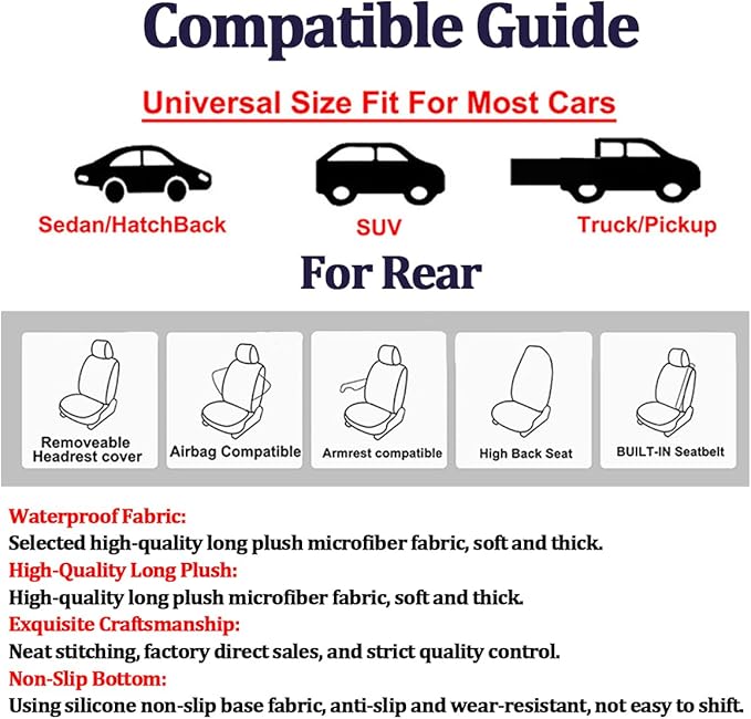 Car Towel Seat Cover, Performance Microfiber Washable Non Slip Vehicle Front Seat Covers, Sweatproof Automotive Interior Chair Protectors, Universal for SUV Automobile Truck (Beige)