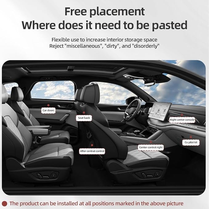 Car Seat Side Pocket Organizer - PU Leather Auto Door Console Mini Storage Bag for Keys, Phone, Sunglasses, Registration, and Documents (Dark Red)