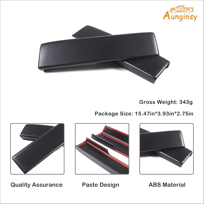 Car Center Console Armrest Protector Cover Compatible with Toyota Tundra 2022+ & Sequoia 2023+, Central Armrest Seat Storage Box Cover Cushion Lid Protector Pad Waterproof Anti-Scratch ABS Accessories