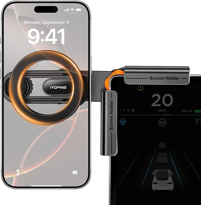 M2026 Tesla Model Y Phone Mount, for MagSafe Magnetic Car Mount for Tesla Model Y Juniper 2026 & Model 3 Highland Accessories, Dashboard Screen Holder Compatible with iPhone Pro Max Android