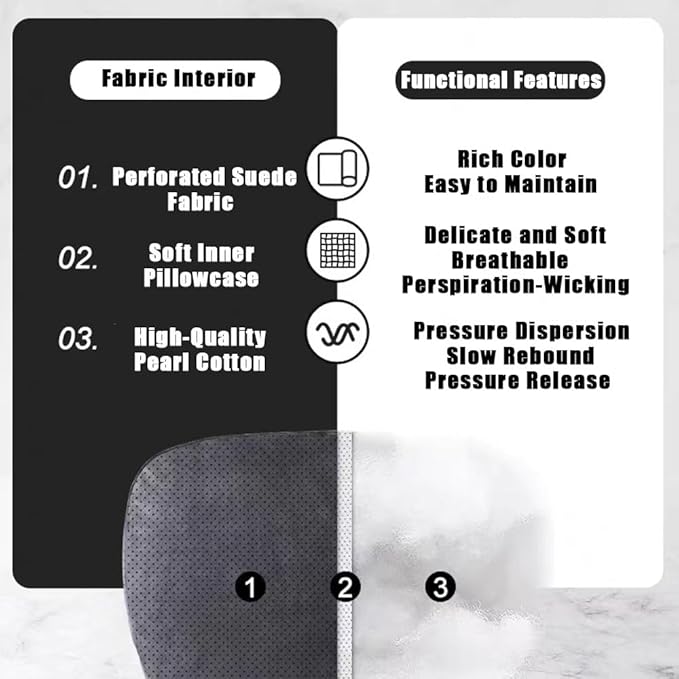 Car Headrest Pillow for Volkswagen VW Golf Variant VIII VI V IV III Wagon Estate 5-Seats Car Seat Lumbar Pillow Car Headrest Pillow Car Seat Neck Break Cushion Head Support Rest Pillow Accessories
