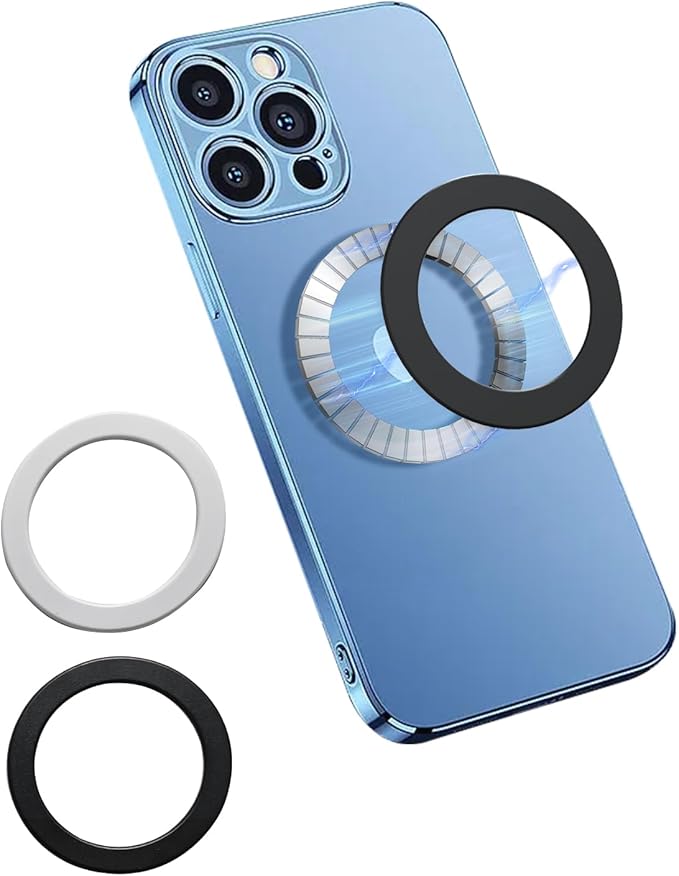 Magnetic Adapter Rings 2PCS Compatible for Magsafe,for Kindle Pop Socket Magnetic,for Magsafe Accessories & Wireless Charging for iPhone 17/Air/16/15/14/13 Mini Plus Pro Max/Pixel 8/ S24 Ultra/ S23