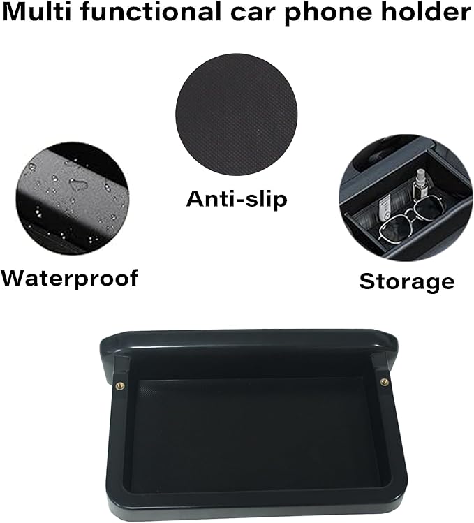 Car Phone Holder for Nissan Rogue 2021 2022 2023 Accessories Apply to 9 Inch Screen Fixed Clip Magnetic Cell Phone Mount Hands-Free 360 Degree Rotation with Dashboard Storage Tray