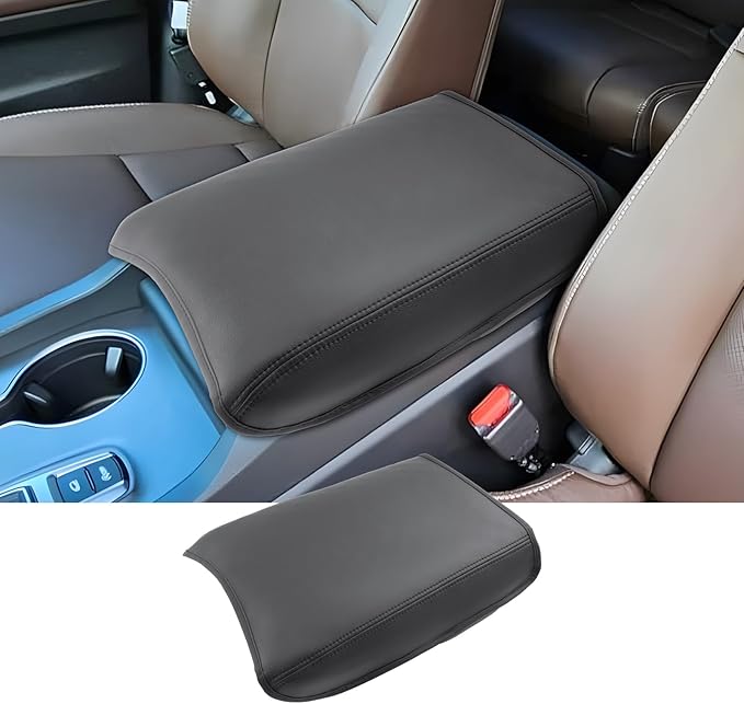 2024 2025 2026 Passport Accessories Center Console Cover for Honda Passport (RTL/TrailSport/EX-L/Black Edition), Waterproof &Comfy Leather Armrest Cover 2025 2026 Passport Accessories