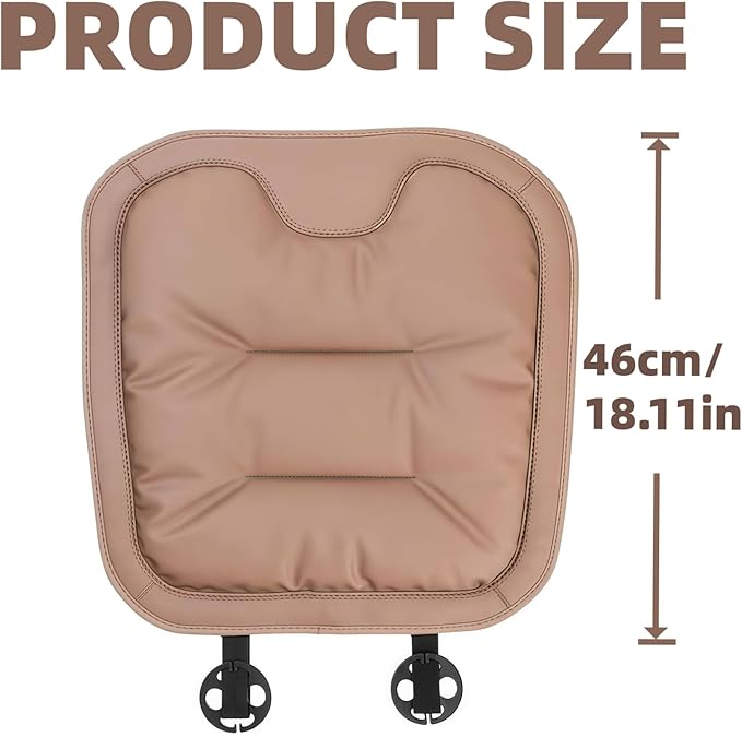 Car Seat Cushion, 2025 New Skin-Friendly Leather Seat Cushions, Breathable Dirt-Repellent Memory Foam Pad for Most Auto & Office Chairs (Brown)