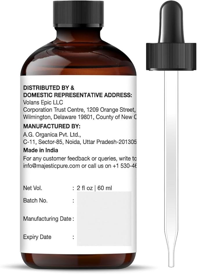 Majestic Pure Essential Oil with Glass Dropper - 100% Pure and Natural - Essential Oils for Diffuser, Aromatherapy, Soap and Candle Making, Peppermint Essential Oil, Peppermint Oil, 2 Fl Oz