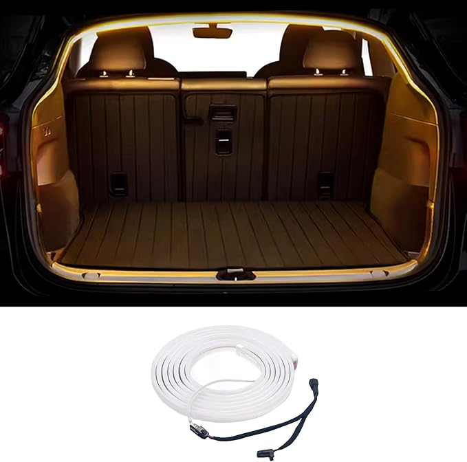 Ambient Led Trunk Lights for Tesla Model 3 2017-2023 Back Interior Frunk Lightning String for Neon Atmosphere Compatible with Tesla Accessories(Warm, Rear)