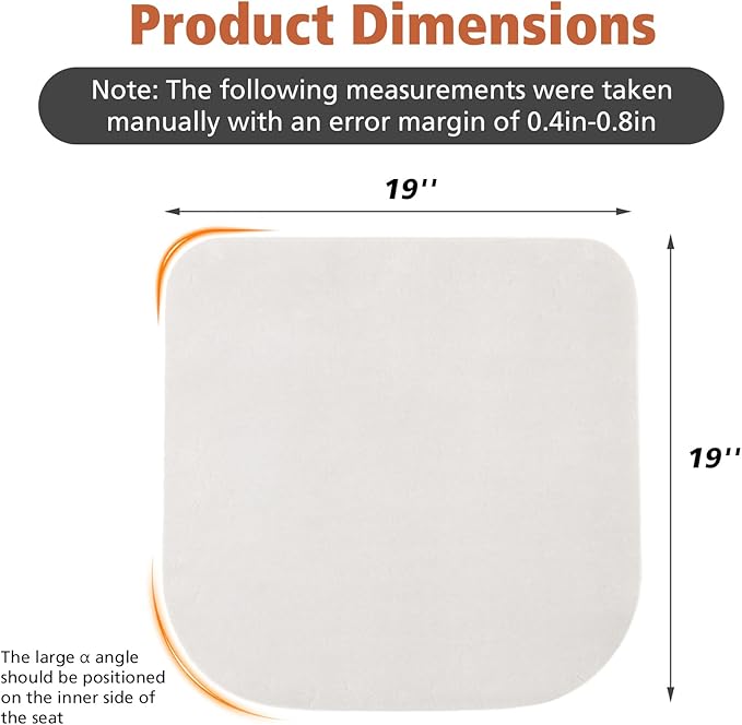 Genuine Wool Car Seat Cushion, Australian Soft Wool Auto Seat Pad Breathable and Sweat-Wicking Comfort Warm Universal Fit, 19.7''x19.7'' for Car Seats, Office Chairs, Home (White)