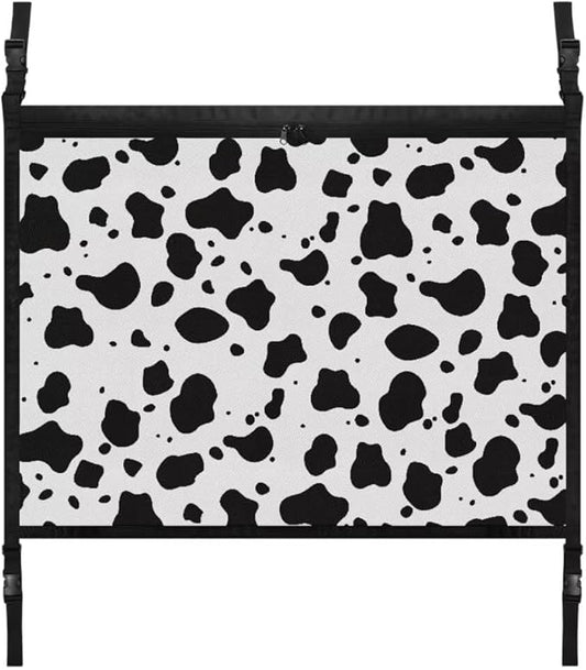Car Roof Storage Bag Black Spot Print Multi-Purpose Seat Organizer Premium Car Seat Organizer Vehicle Passenger Seat Organization and Storage for Kids Adults Pets Items